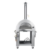 32 in. Outdoor Gas and Wood Fired Pizza Oven in Stainless-Steel (KM-OKS-DFPO)